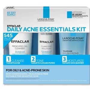 La Roche-Posay Effaclar Daily Acne Essentials Kit - Blue and White